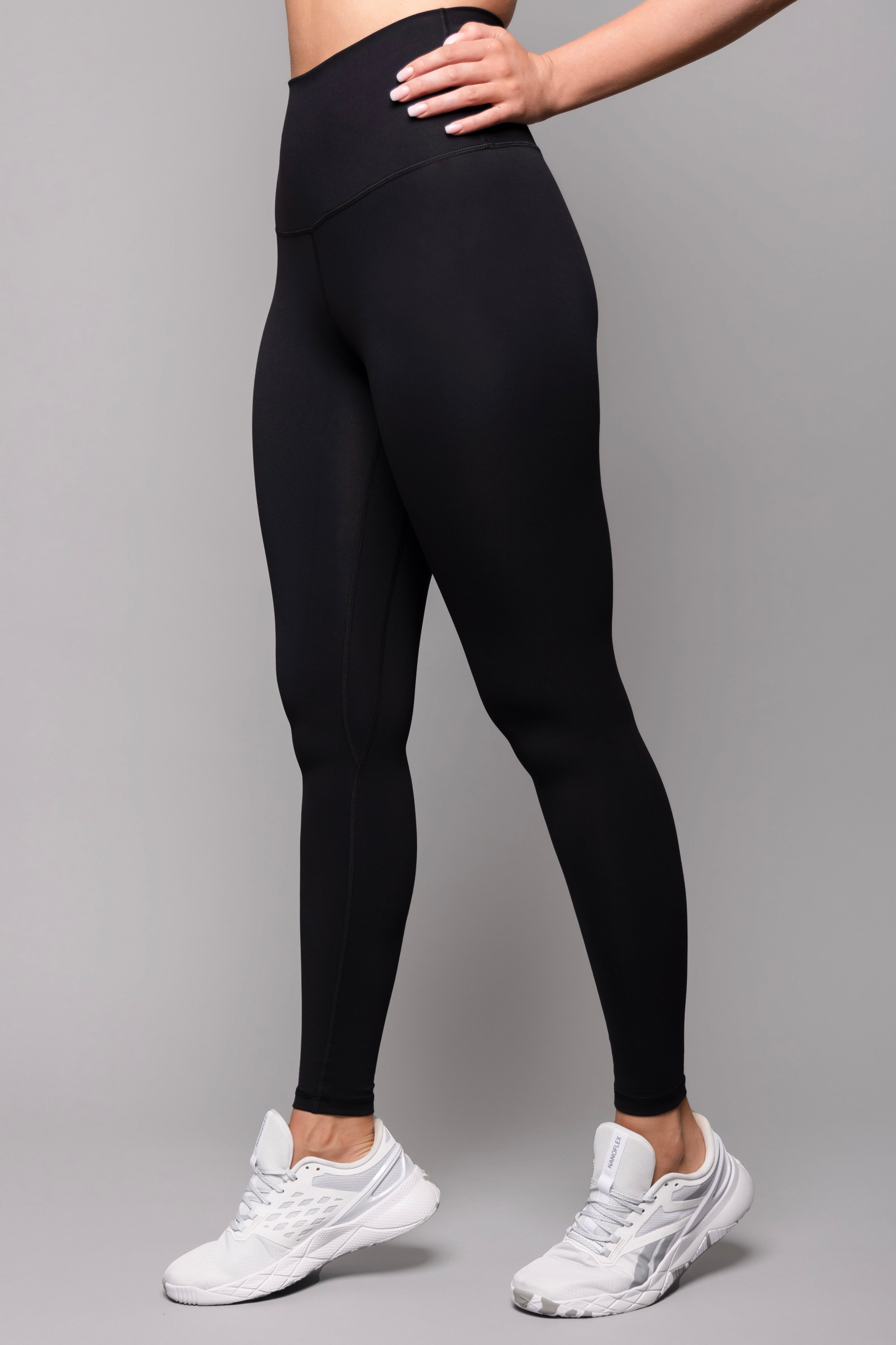 LUXE BLACK EXTRA HIGH WAISTED TIGHTS - DTL Sport
